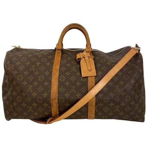 louis vuitton monogram keepall vintage|keepall 55 with shoulder strap.